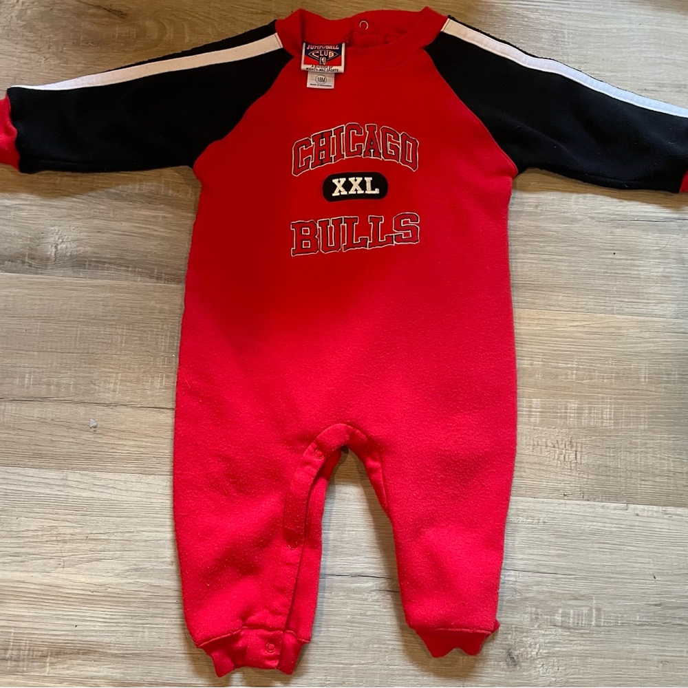 Vintage Mighty Mac Sports NBA Chicago Bulls 18 Months Fleece suit